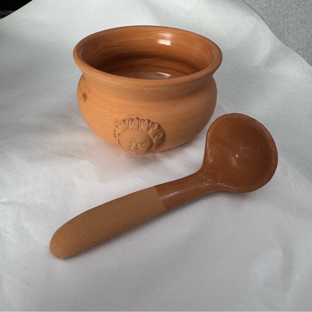 Bentson-West Designs Cantina Salsa Bowl & Ladle Set in Terracotta Made in Italy